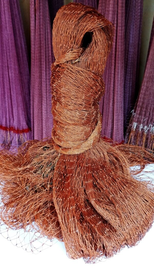 সম্পূর্ণ হাতে বোনা কট সুতার ৮ হাত ঝাকি জাল । High Quality Fishing Net in Low Price - Image 4