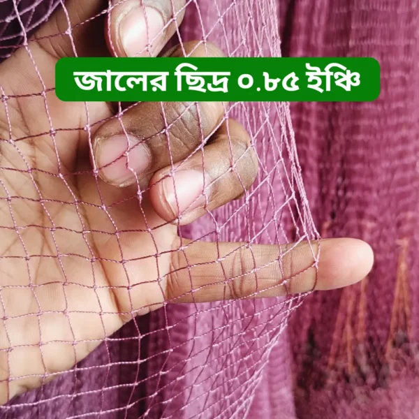 ০.৮৫ জালের পাশ সম্পূর্ণ হাতে বোনা ছোট পাশের ৮ হাত ঝাকি জাল । Fully Hand-Made Professional Cast Net