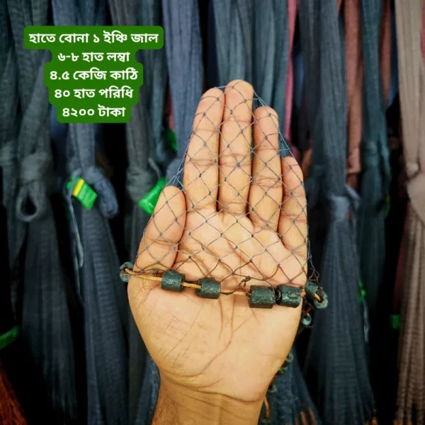 হাতে বোনা ১ ইঞ্চি ছিদ্রের জাল২ ২টি মাছ ধরার জাল কম্বো অফার – মাত্র ৳৬,৬০০